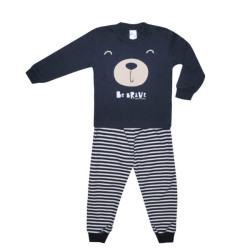 Βρεφικές πιτζάμες Pretty Baby για αγόρια με σχέδιο Be Brave αρκουδάκι