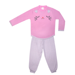 Βρεφικές πιτζάμες Minerva για κορίτσια με γατούλα 